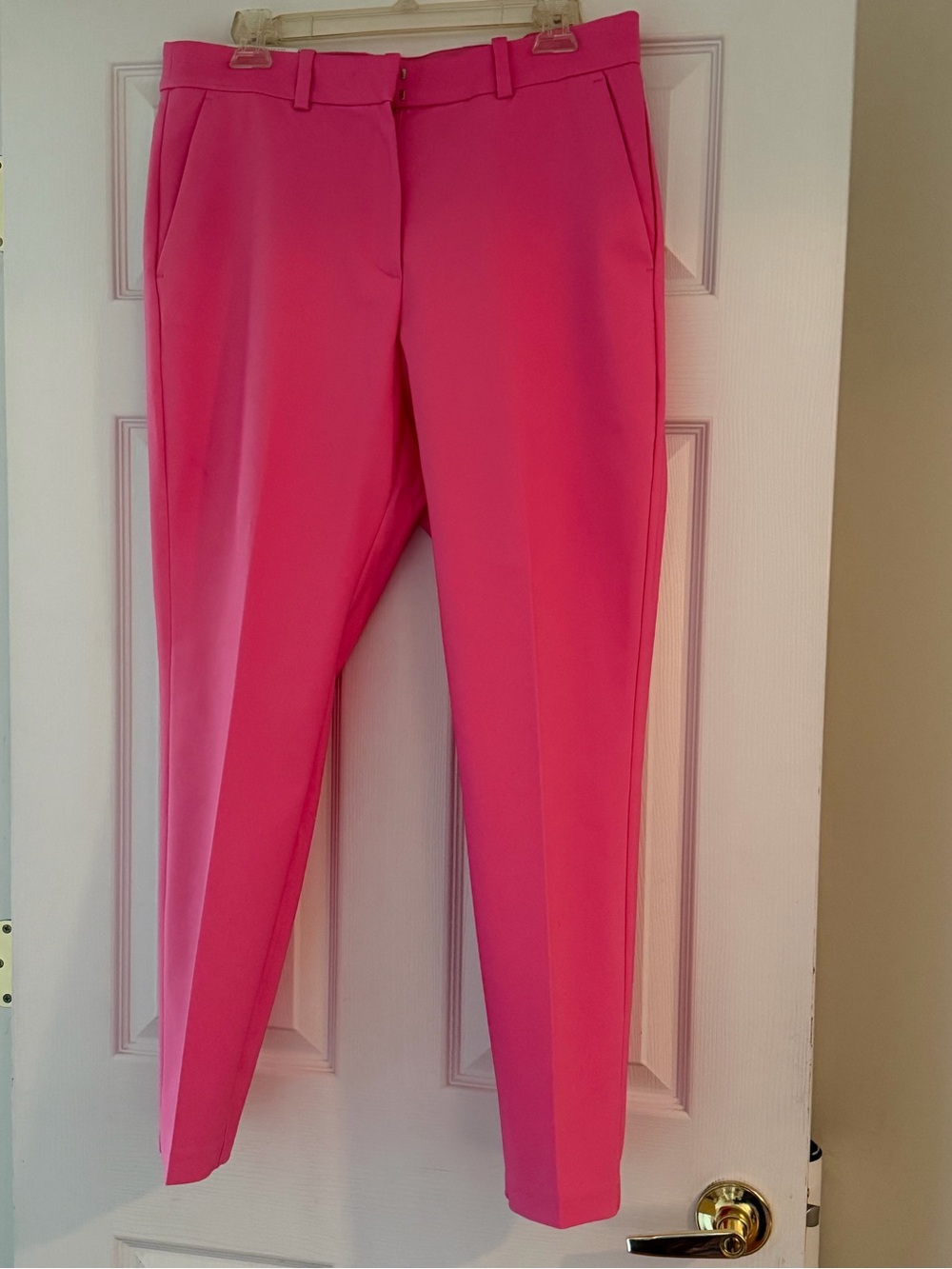 H&M Bright Pink Cropped Tailored Trousers